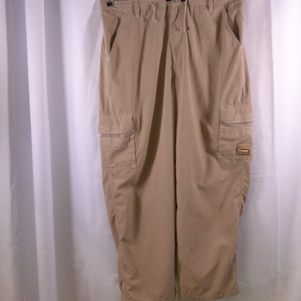 Enyce Tan 6-Pocket‎ Baggy Cargo Y2K Streetwear Pants Men's 38 40x31